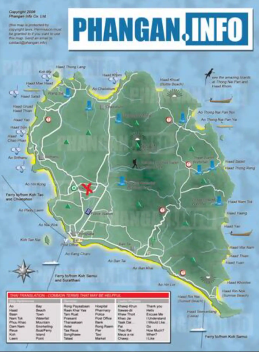 Ko Phangan -Lage der Villa