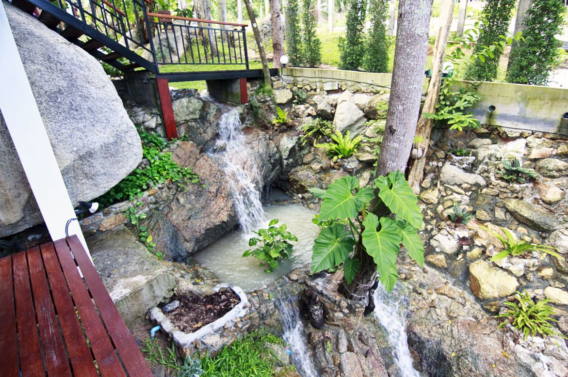 Small waterfall by the house